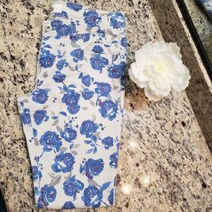 Floral Print Jeans